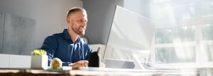 Businessman on computer